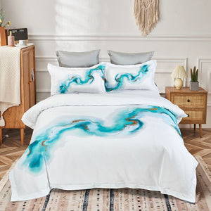 Ocean Marble Quilt Cover Set | King Size
