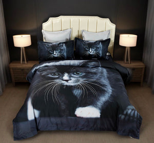 Cat Quilt Cover Set | Super King Size