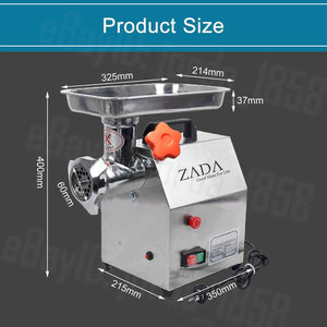 1.63HP Commercial Meat Mincer | Electric Grinder & Sausage Maker Filler, 1200W