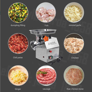 1.63HP Commercial Meat Mincer | Electric Grinder & Sausage Maker Filler, 1200W