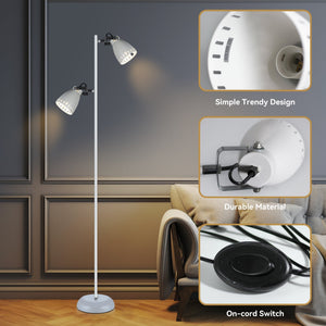 Audrey Floor Lamp - White | Stylish, Simple Illumination