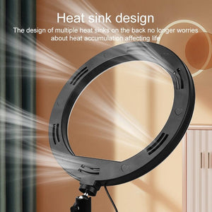 Adjustable 10 LED Fill Light Tripod with Phone Clamp