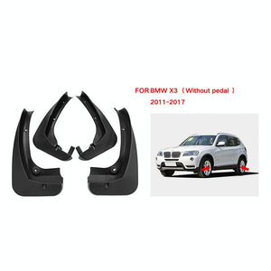 For BMW X3 F25 Without Pedals 2011-2017 | 4Pcs / Set Car Auto Soft Plastic Splash Flaps | Fender Guard