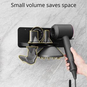 Wall-Mounted Hair Dryer Holder for Bathroom Storage | Upgraded Model