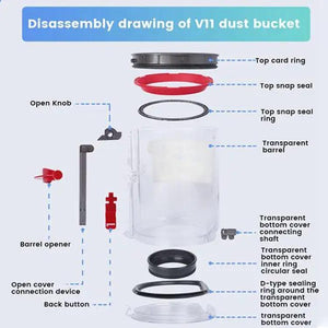 Vacuum Parts High Quality Replacement for Efficient Cleaning | For Dyson V10 Dust Bin Fixing Ring