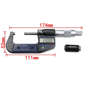 Electronic Digital Micrometer | 25-50mm | 0.001mm Resolution