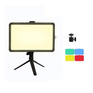 Portable 8 - Inch Flat - Panel Live Fill Light with Adjustable Temperature & Small Tripod