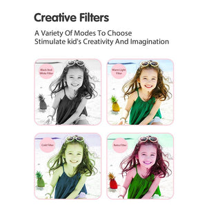 Smart Kids Thermal Camera with Printing Paper | 2.4" | Blue Focus | 503J Pink Fixed Focus