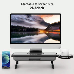 Adjustable Laptop Stand with Storage Drawer | Height Riser | Basic
