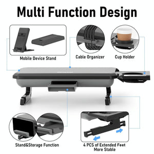 Adjustable Laptop Stand with Storage Drawer | Height Riser | Basic