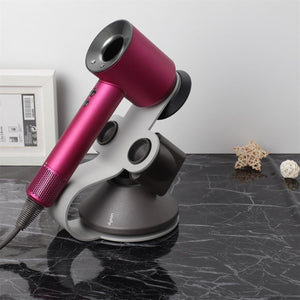 Universal Hair Dryer Stand | No Drilling | Silver