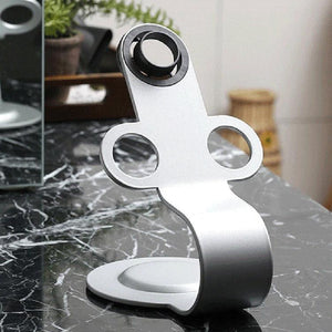 Universal Hair Dryer Stand | No Drilling | Silver