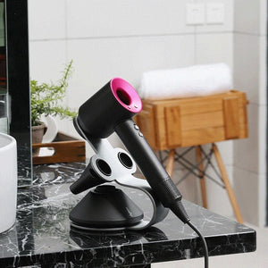 Universal Hair Dryer Stand | No Drilling | Silver