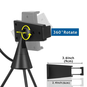 Dimmable LED Ring Light with Phone Tripod Stand