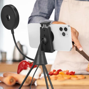 Dimmable LED Ring Light with Phone Tripod Stand