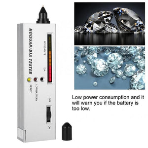 Portable Moissanite & Diamond Tester | Silver | 9V Battery-Powered