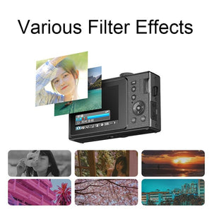 3.0 HD Children's Digital Camera | 48MP | 3" Screen | Black | Compact | Kid-Friendly