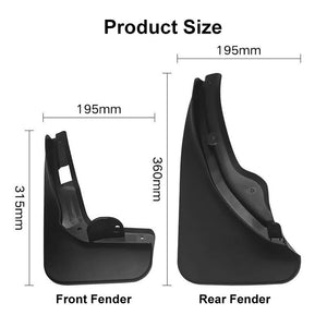 4 Pcs / Set Car Auto Soft Plastic Splash Flaps Fender Guard | For Mercedes-Benz C-Class W205 Sport 2015-2020