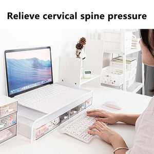 Desk Organizer Bracket for Elevated Computer Monitor | Wrought Iron | Standard Single Layer