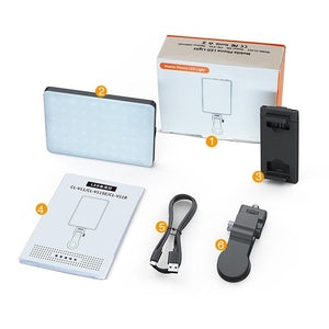 5W Mobile Phone Fill Light with Screen for Live Broadcast & Pocket Light