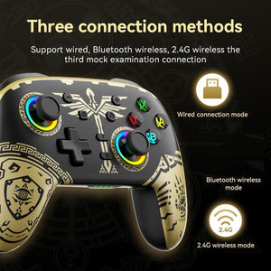 Wireless Gamepad | For Nintendo Switch / Pro | Tooth Design | TBD0603716901 | Black Gold