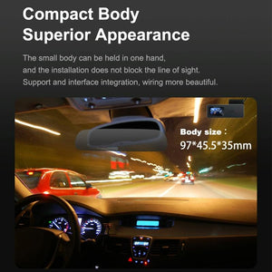 2K Night Vision Car Recorder with Wi-Fi & Mobile App Support