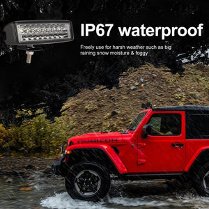 6 Inch LED Spotlight | DC 10-30V | 10W | Dual Color | 2-Row Working Lamp