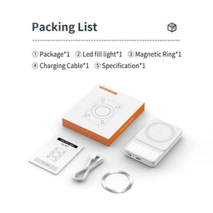 V17 Live Broadcast Magnetic Phone Photography Lamp with RGB LED Fill Light