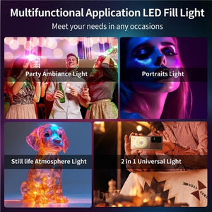 V17 Live Broadcast Magnetic Phone Photography Lamp with RGB LED Fill Light