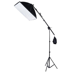 Single Light Softbox Set | Tripod & Arm Jib Included | Studio Flash Lighting Kit