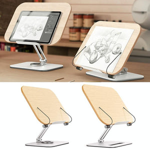 360° Rotating Desktop Bookshelf with Tablet Stand