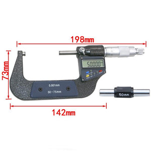 Digital Micrometer | 0.001mm Resolution | 50-75mm Range