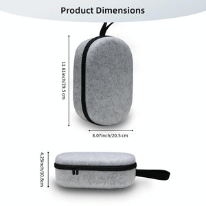Portable VR Headset Storage Bag for Apple Vision Pro Glasses | Gray Felt