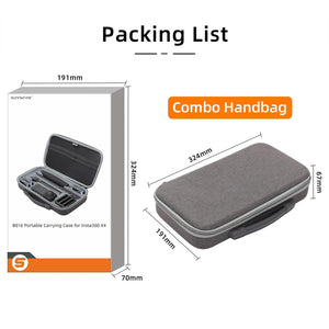 Insta360 X4 Sunnylife Mini Camera Bag for Carrying | Model X4-B812 | X4-B816 Combo Bag
