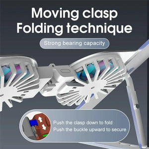 Foldable Laptop Cooling Stand with Ambient Light | Pink