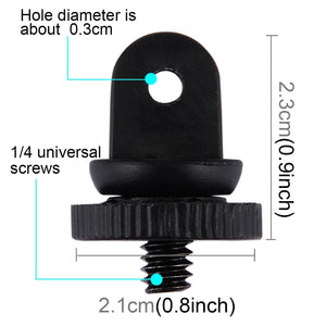 Universal 1/4 Screw Tripod Mount Adapter | For Action Cameras | 3.9mm Screw Hole | 2.2cm Diameter
