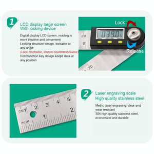 Digital Angle Finder Protractor Ruler | LCD Display