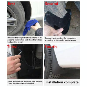 For Mercedes-Benz E-Class Sport 2016 | 4 Pcs / Set Car Auto Soft Plastic Splash Flaps Fender Guard