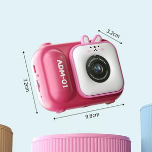 48MP Dual Lens Kids Digital Camera with 2.4" IPS Screen & 32GB TF Card | Blue Fox | With 32GB TF Card Pink Bunny