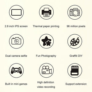 Instant Print Camera with Dual Lens | 2.8" Screen for Kids | Blue & Blue