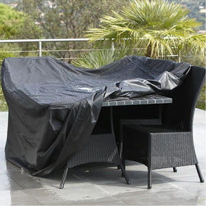 Outdoor Furniture Set Cover | Waterproof | Anti-UV | Dust-Proof | 210D Oxford Cloth | 242x162x100cm | Black