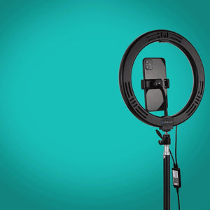 10.2 RGBW LED Ring Light Kit with 1.1M Tripod, Remote, Ball Head, and Phone Clamp