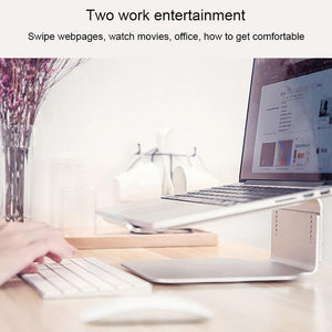 Adjustable Aluminum Laptop Stand | 360° Rotation | Ergonomic | 10-17 Inch | For MacBook Air & Pro