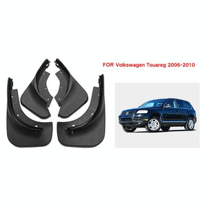 For Volkswagen Touareg 2005-2010 | 4Pcs / Set Car Auto Soft Plastic Splash Flaps | Fender Guard | Without Wheel Eyebrow