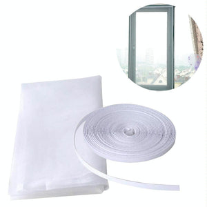 White DIY Window Screen | Hook & Loop Fastener | Mosquito Net