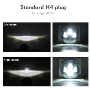 7 Inch Round LED Headlight | H4 / H13 | DC 9-30V | 4000Lm | 6000K | 40W | Jeep Wrangler