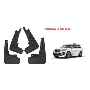 BMW X7 Splash Flaps | 2019-2023 | 4 Pcs Set | Soft Plastic Fender Guards | Without Pedals