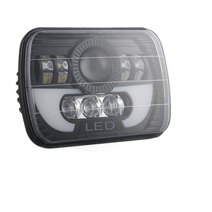 7" Square LED Headlight | 35W | 4000LM | 6000K + Amber | Car, Truck, Work Light, Spotlight