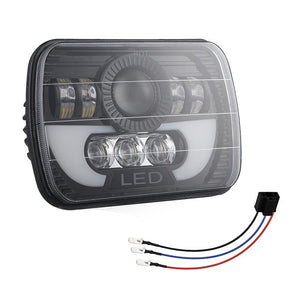 7" Square LED Headlight | 35W | 4000LM | 6000K + Amber | Car, Truck, Work Light, Spotlight