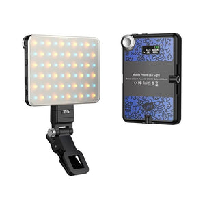 Rechargeable Clip Fill Light | 60 LEDs | 3 Light Modes | Front & Back Clip | A Type Blue - B Type White